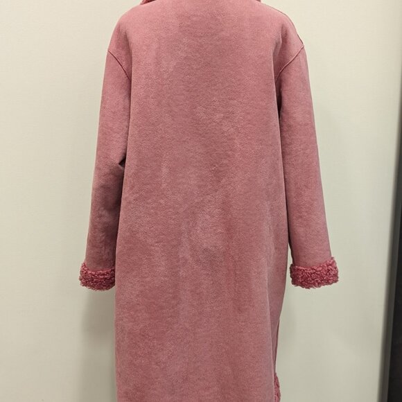 Alex May Reversible Coat Fushcia - Picture 3 of 4